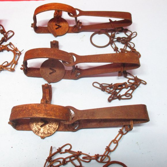 6 Vintage Oneida Victor No.1 Single Spring Trap Made in USA - Picture 3 of 6